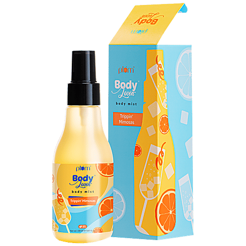 Plum BodyLovin Trippin' Mimosas Body Mist - Infused With Aloe Vera, Vegan, Cruelty-Free, 150 ml  
