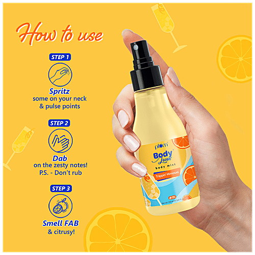 Plum BodyLovin Trippin' Mimosas Body Mist - Infused With Aloe Vera, Vegan, Cruelty-Free, 150 ml  