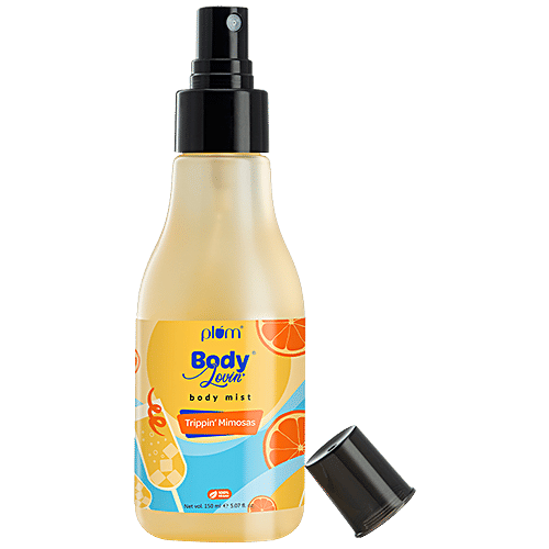 Plum BodyLovin Trippin' Mimosas Body Mist - Infused With Aloe Vera, Vegan, Cruelty-Free, 150 ml  