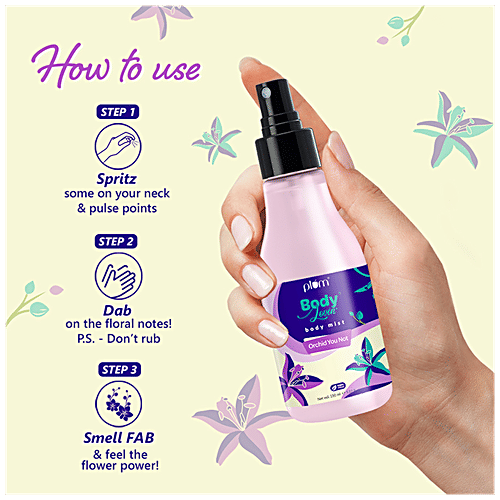 Plum BodyLovin’ Orchid You Not Body Mist - Infused With Aloe Vera, Vegan, Cruelty-Free, 150 ml