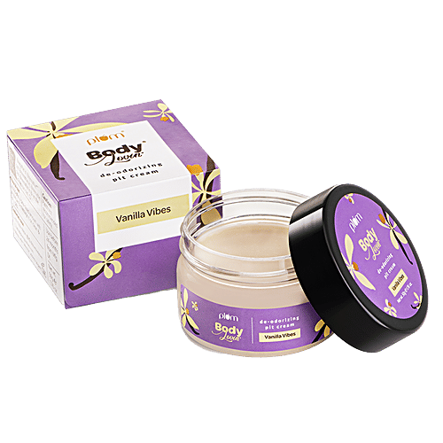 Plum BodyLovin' De-odorizing Pit Cream - Vanilla Vibes, Non-Toxic, Eliminates Odour, 50 g  