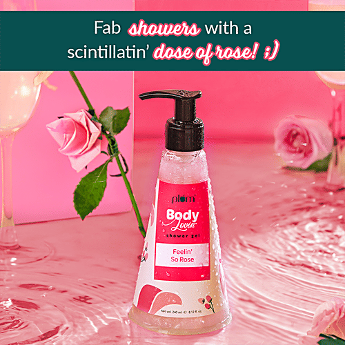 Plum BodyLovin' Feelin’ So Rose Body Wash, 240 ml Vegan, Cruelty-Free