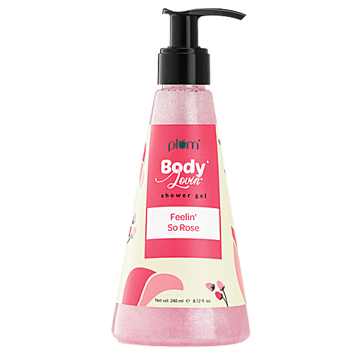 Plum BodyLovin' Feelin’ So Rose Body Wash, 240 ml Vegan, Cruelty-Free