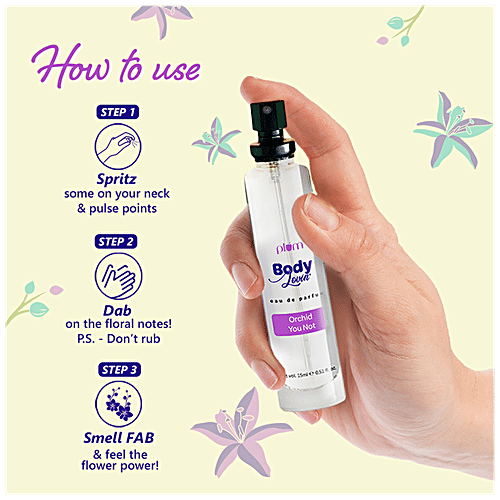 Plum BodyLovin'  Eau De Parfum - Orchid-You-Not, Long Lasting Perfume, Vegan, 15 ml  