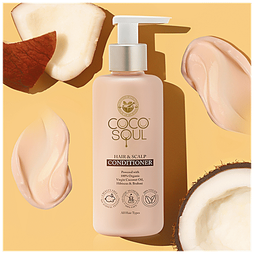 Coco Soul Hair & Scalp Conditioner - With Virgin Coconut Oil, For Frizz Free, Strong & Silky Hair, 200 ml  