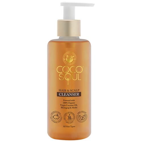 Coco Soul Hair & Scalp Cleanser/Shampoo - With Virgin King Coconut Oil, Paraben & Sulphate Free, 200 ml  