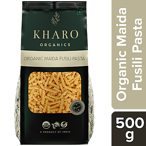 Buy Kharo Organics Maida Pasta Fusili, Wholesome Online at Best Price