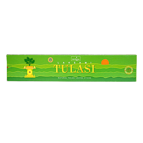 Ambica Lakshmi Tulasi Incense Sticks - Made From Natural Basil Leaves, For Daily Prayers, 100 g  