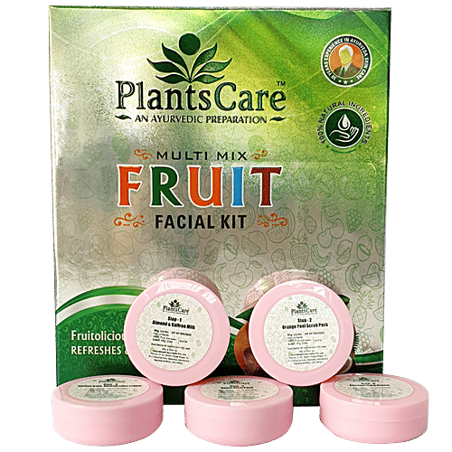 Buy Plants Care Multi Mix Fruit Facial Kit Provides Glow & Nourishment Online at Best Price of