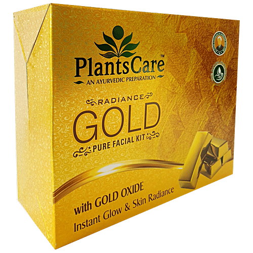 Plants Care Radiance Gold Pure Facial Kit - Provides Long Lasting Shine, 210 g  