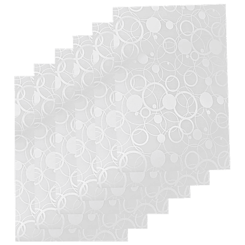 Kuber Industries Diamond Design PVC Refrigerator/Fridge Drawer Mats - Easy To Clean, Durable, 48x33 Cm, White, 6 pcs  