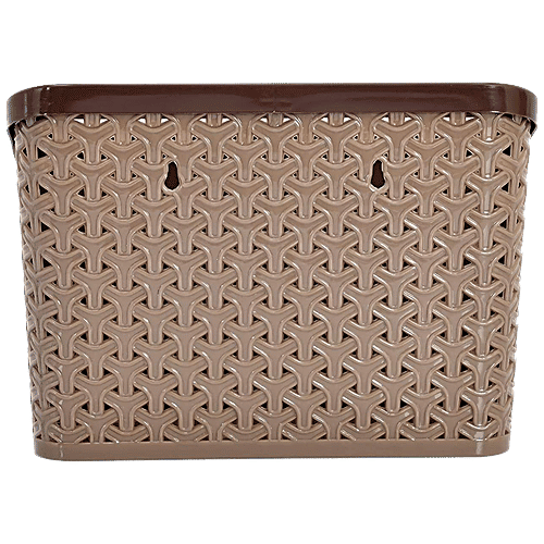 Kuber Industries Plastic Storage Organiser - Stationery Box, KUBMART3241, Pen/Pencil Holder, Brown, Large, 1 pc  