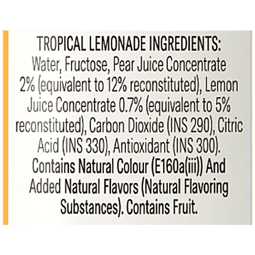 Sepoy & Co. Tropical Lemonade With Natural Fruit - Balanced Botanical Mixer, Low Calories, 200 ml  