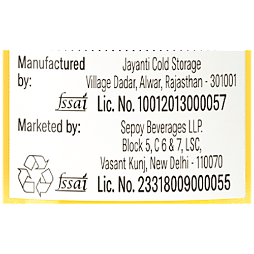 Sepoy & Co. Tropical Lemonade With Natural Fruit - Balanced Botanical Mixer, Low Calories, 200 ml  