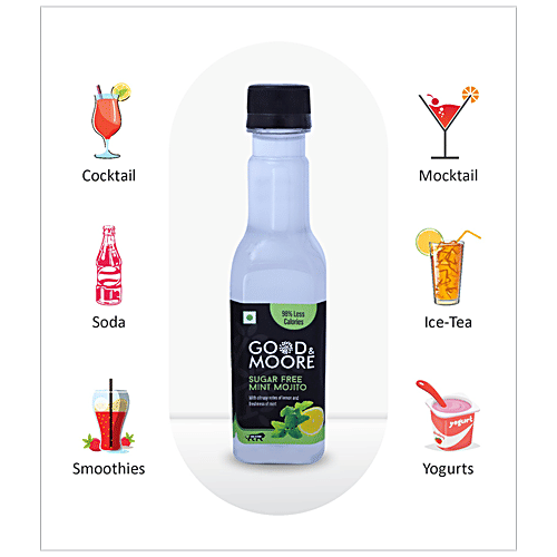 Buy GOOD & MOORE Mint Mojito Flavoured Syrup Sugar Free, Low Calories, Great For Frozen