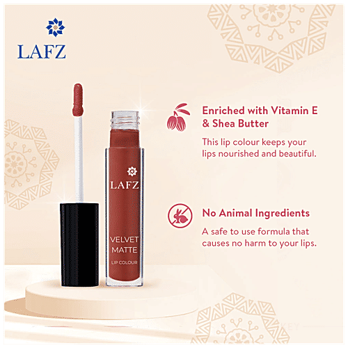 LAFZ Velvet Matte Lip Colour - Transfer-Proof & Smudge-Proof, Full Coverage With Single Swipe, Up To 12 Hours Stay, 5.5 ml Brick Red
