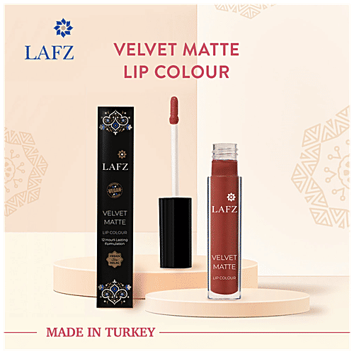 LAFZ Velvet Matte Lip Colour - Transfer-Proof & Smudge-Proof, Full Coverage With Single Swipe, Up To 12 Hours Stay, 5.5 ml Brick Red