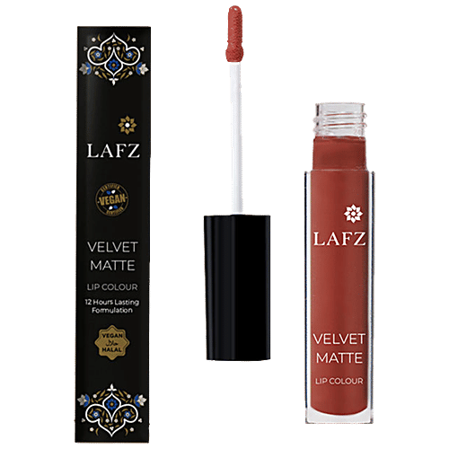 LAFZ Velvet Matte Lip Colour - Transfer-Proof & Smudge-Proof, Full Coverage With Single Swipe, Up To 12 Hours Stay, 5.5 ml Brick Red