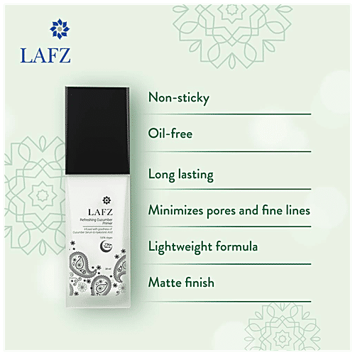 LAFZ Refreshing Cucumber Primer - Smoothens, Hydrates & Refreshes Skin, Non-sticky, For Premium Matte Finish, 30 ml  