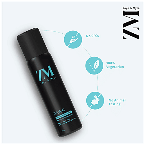 ZM Zayn & Myza Dawn No Alcohol Body Spray - For Men, Long Lasting Fragrance, 120 ml  