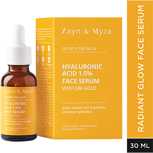Buy ZM Zayn & Myza Hyaluronic Acid 1.5 Face Serum With 24k Gold
