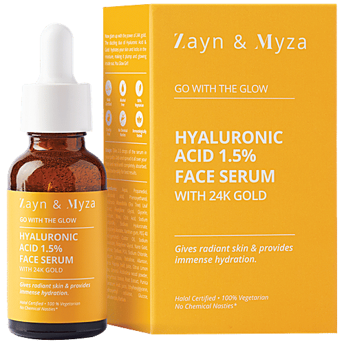 Buy ZM Zayn & Myza Hyaluronic Acid 1.5 Face Serum With 24k Gold