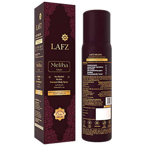 LAFZ Meliha No Alcohol No Gas Premium Body Spray - For Women, Long Lasting Fragrance, 120 ml  