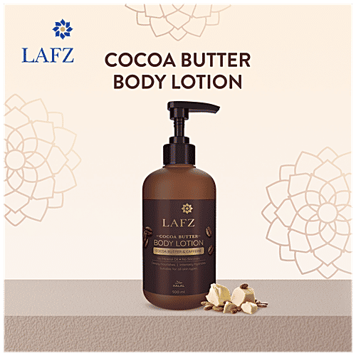 Buy LAFZ Cocoa Butter Body Lotion With Caffeine, Deep Nourishes, Hydrates & Improves