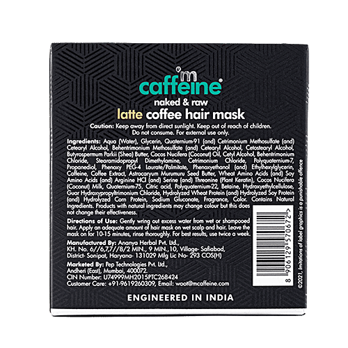 Buy MCaffeine Naked & Raw Latte Coffee Hair Mask With Coconut Milk