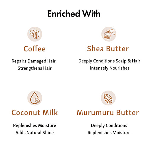Buy MCaffeine Naked & Raw Latte Coffee Hair Mask With Coconut Milk & Shea Butter Repairs
