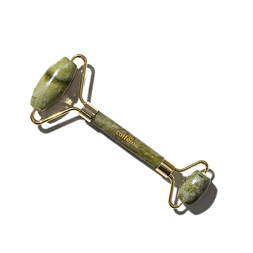 mCaffeine Jade Roller - Face Massager, Depuffs The Skin, Reduces Wrinkles, 1 pc