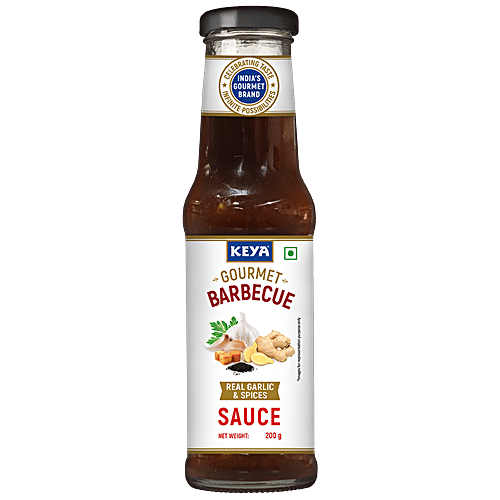 Keya Gourmet Barbecue Sauce - Garlic & Spices, Versatile Condiment, For Cooking, Dips, 200 g Bottle