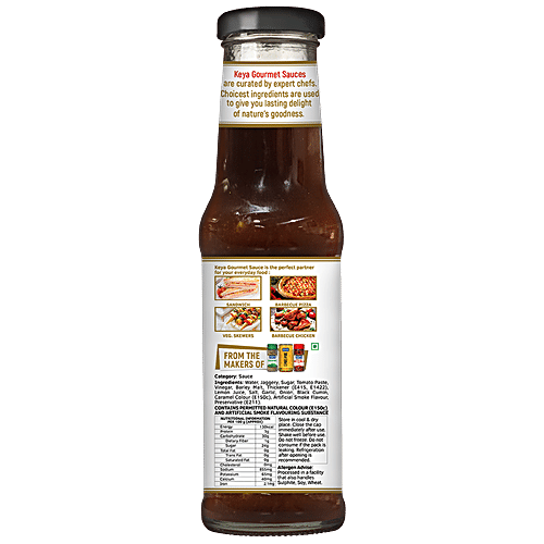 Keya Gourmet Barbecue Sauce - Garlic & Spices, Versatile Condiment, For Cooking, Dips, 200 g Bottle
