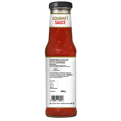 Keya Gourmet Sweet Chilli Sauce  - Hot, Savoury, Flavourful, For Cooking, Dips, 200 g Bottle 