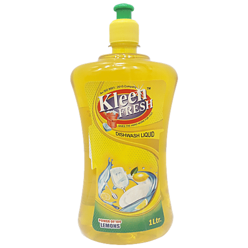 Buy Kleen Fresh Dishwash Liquid Power Of 100 Lemons, For Clean