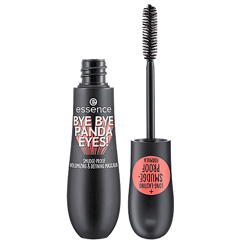 Essence Bye Bye Panda Eyes - Smudge-Proof Defining Mascara, Long Lasting Formula, Adds Volume, 16 ml 01 Black