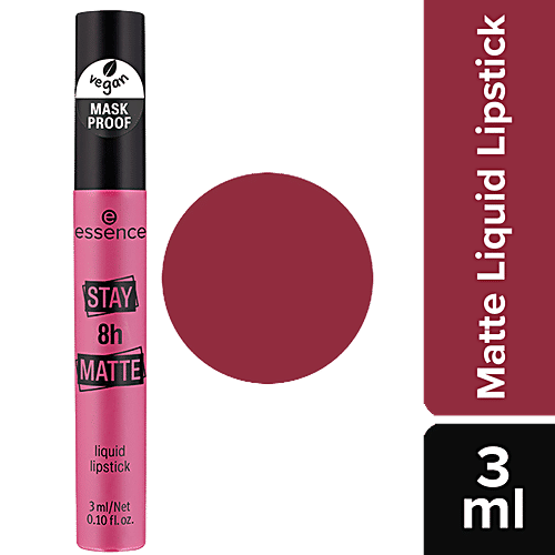 Essence Stay 8h Matte Liquid Lipstick - Highly Pigmented, Lightweight Formula, 3 ml 06 To Be Fair