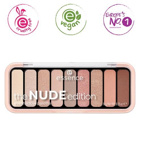 ESSENCE The Nude Edition Eyeshadow Palette - Highly Pigmented, Smooth Texture, 10 g 10 Pretty In Nude 