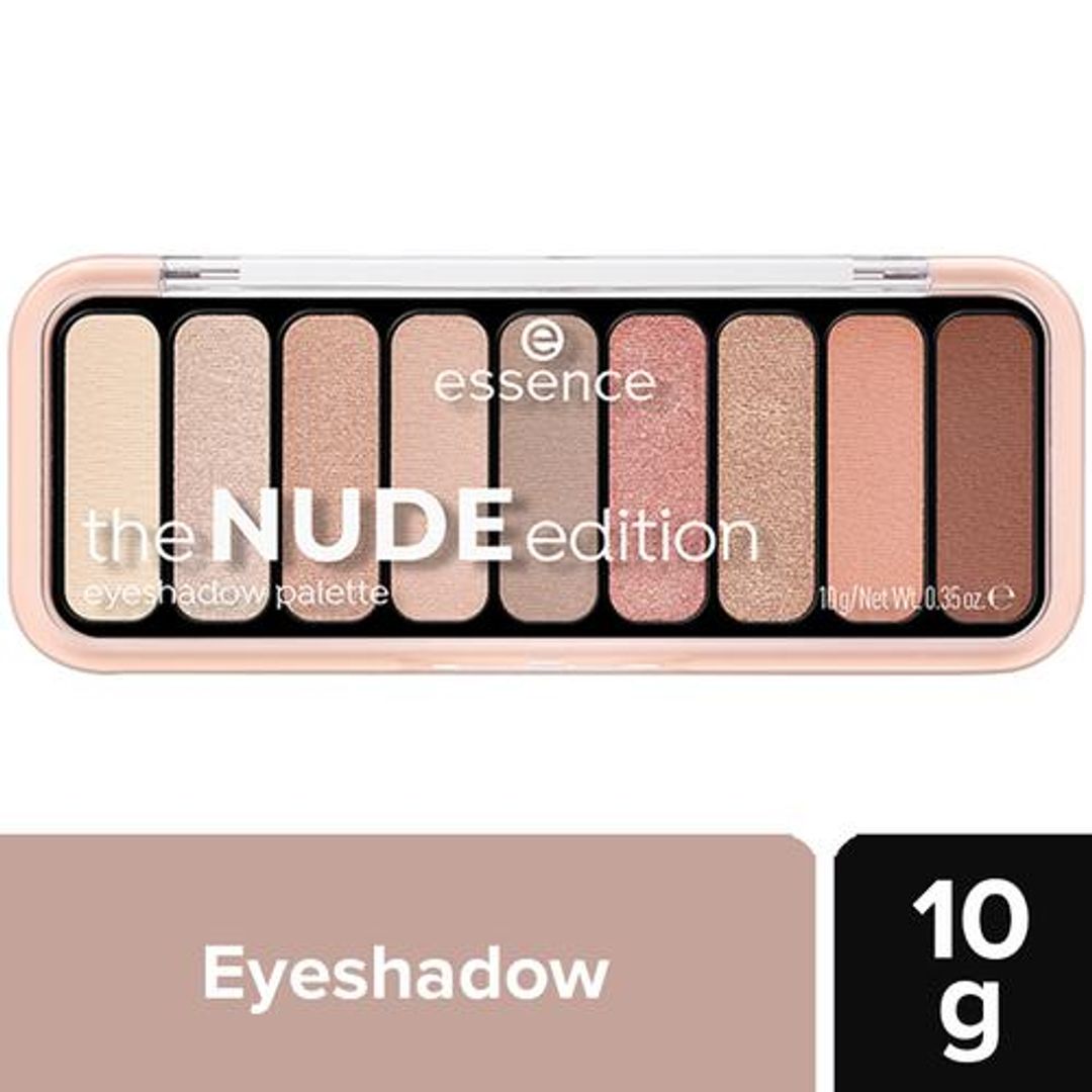 ESSENCE The Nude Edition Eyeshadow Palette - Highly Pigmented, Smooth Texture, 10 g 10 Pretty In Nude
