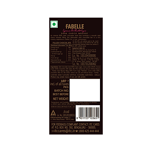 Fabelle Exquisite Chocolates - Divine Dark 84% With Ghana Cocoa, 100 g Carton Dark Chocolate Luxury Bar, Vegan