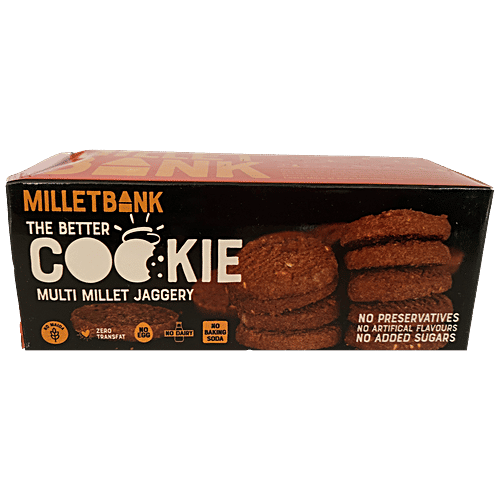 Buy Millet Bank Multi Millet Cookie With Jaggery Crunchy, Healthy, Rich In Protein, Iron