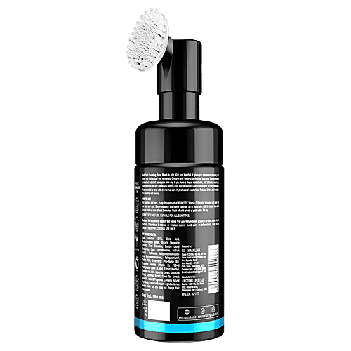 Mancode Refreshing Mint Cool Foaming Face Wash - With Built-In Brush, For Deep Cleansing, 150 ml