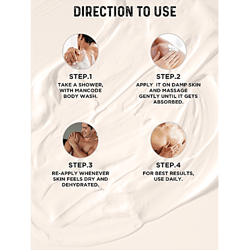 Mancode Oudh Body Yogurt - Aloevera & Coconut Oil, Non-Greasy Formula, Eliminates Dry Skin, 100 g