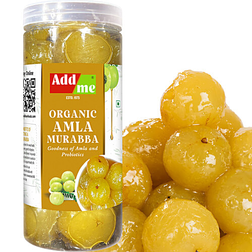 Add me Organic Dry Amla Murabba Without Sugar Syrup Immunity Booster Pack, 1 kg Jar