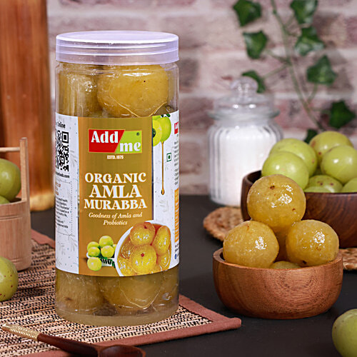 Add me Organic Dry Amla Murabba Without Sugar Syrup Immunity Booster Pack, 1 kg Jar