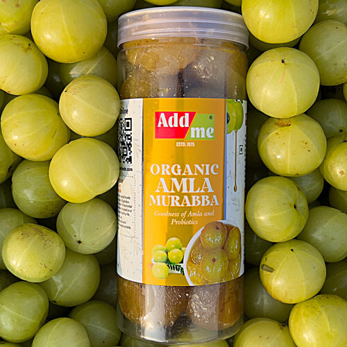 Add me Organic Dry Amla Murabba Without Sugar Syrup Immunity Booster Pack, 1 kg Jar