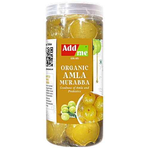 Add me Organic Dry Amla Murabba Without Sugar Syrup Immunity Booster Pack, 1 kg Jar