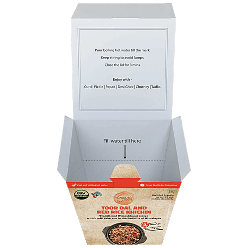 Organic Roots Toor Dal & Red Rice Khichdi - Superfood, Instant, Healthy, Ready To Eat , No Preservatives, 110 g (Pack of 2) 