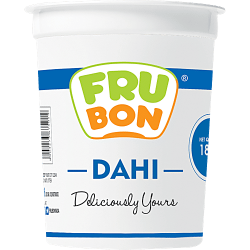 FruBon Dahi - Made From Pasteurised Toned Milk, Fresh & Delicious, No Preservatives, 180 g  