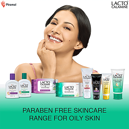 Lacto Calamine Aloe Vera Gel With Vitamin E & Glycerin - Lightweight & Non-Sticky Formula, 150 ml  